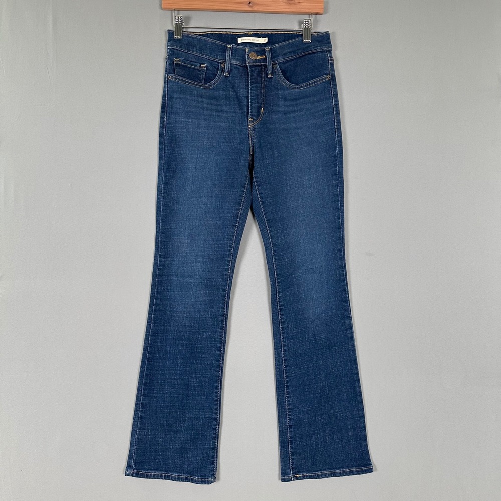 Levis 315 Shaping Bootcut Jeans Womens 27 Dark Wash Blue Denim Mid Rise 315-1335